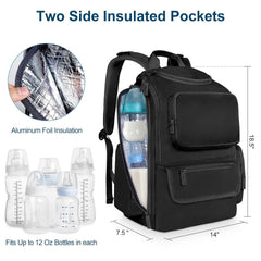 Mancro diaper bag stroller straps allow hands-free strolling