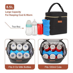 Mancro insulated bag with included ice pack for ready cooling