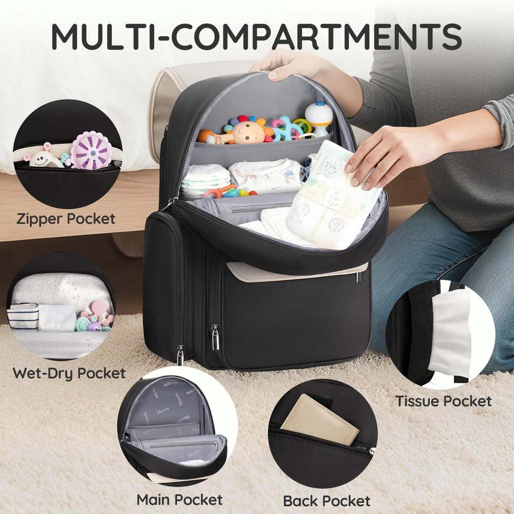 Mancro stroller strap attachment keeps the bag within reach while you stroll