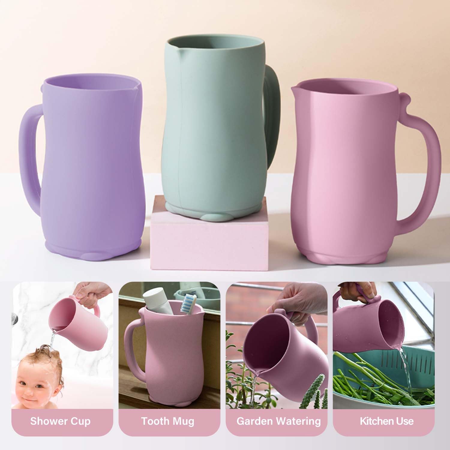 mandoo Baby Bath Rinse Cup is dishwasher-safe for quick cleanup after baths