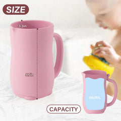 mandoo Baby Bath Rinse Cup easy-pour design enables gentle water flow
