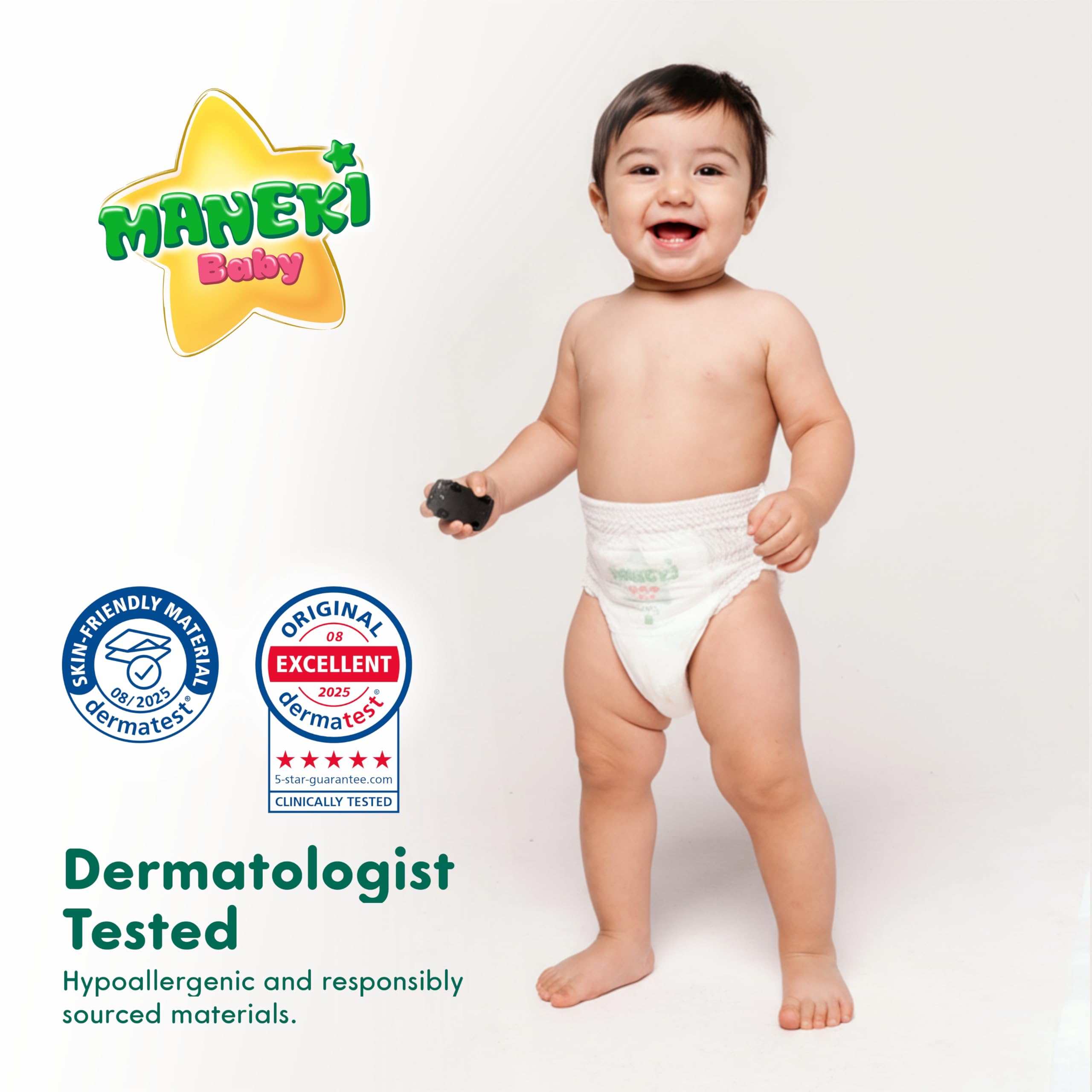 Maneki Diaper Pants Size 5 disposable, practical everyday protection.