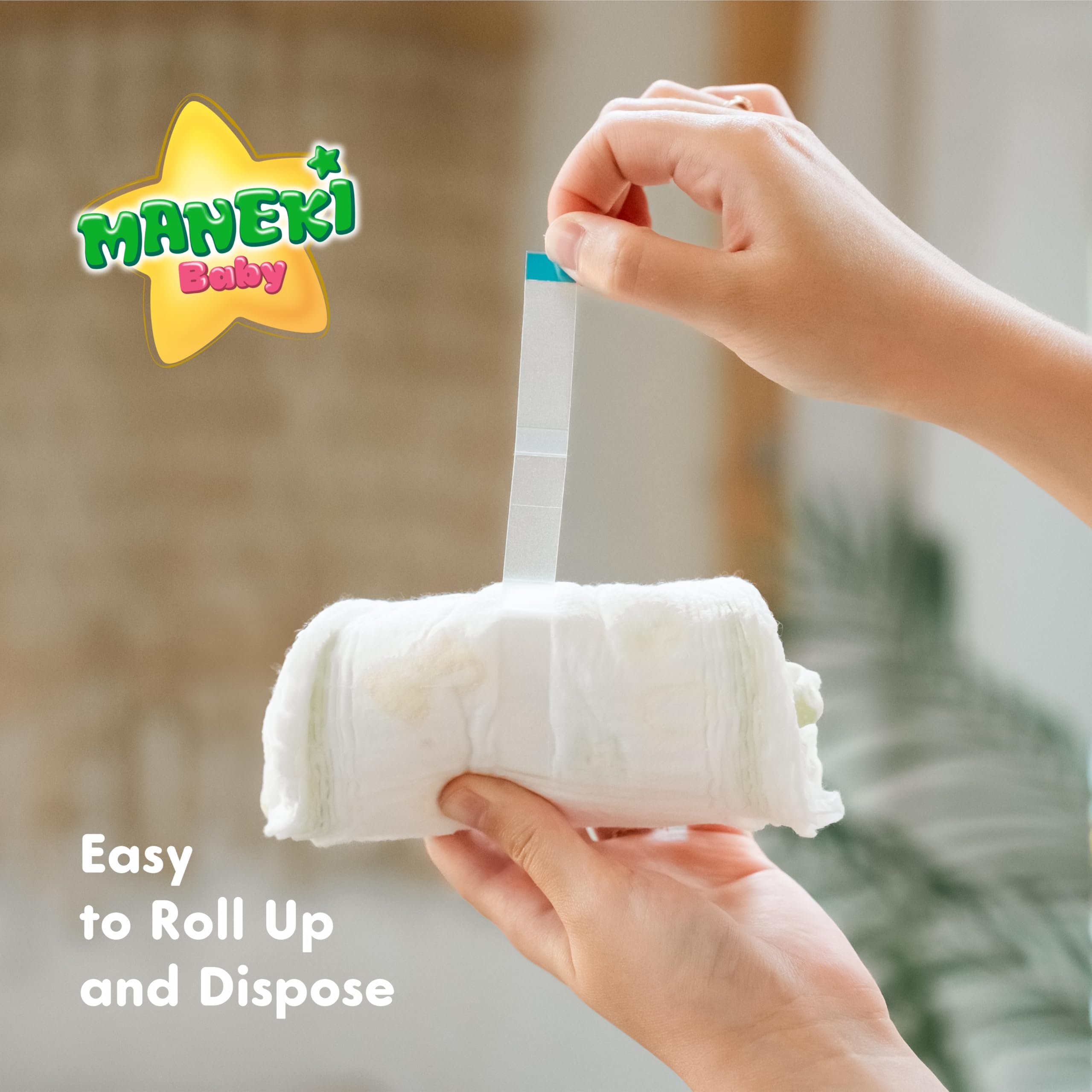 Maneki Baby Diaper Pants Size 5 hypoallergenic materials reduce irritation risks.