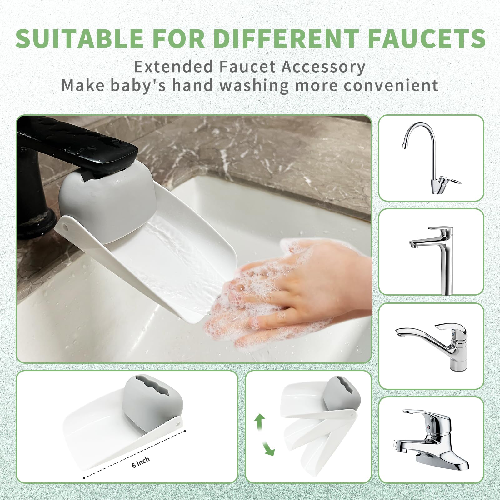 Mangohood anti-slip bottom green ensures stable footing on bathroom surfaces.
