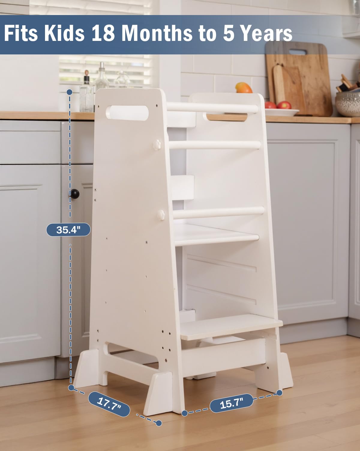 Easy assembly Mangohood toddler tower for secure daily use