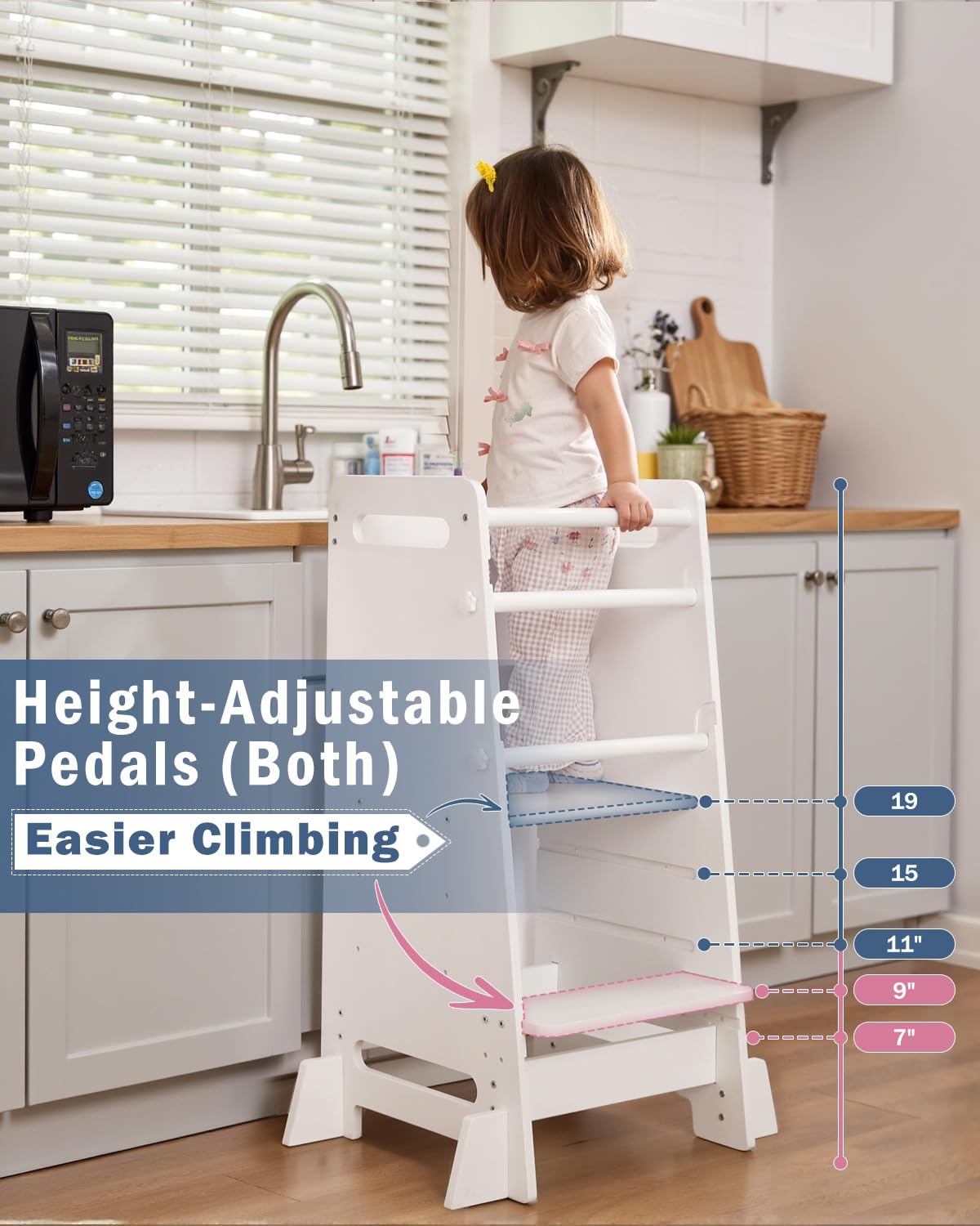 Mangohood tower features triple safety bars for easy installation and extra protection