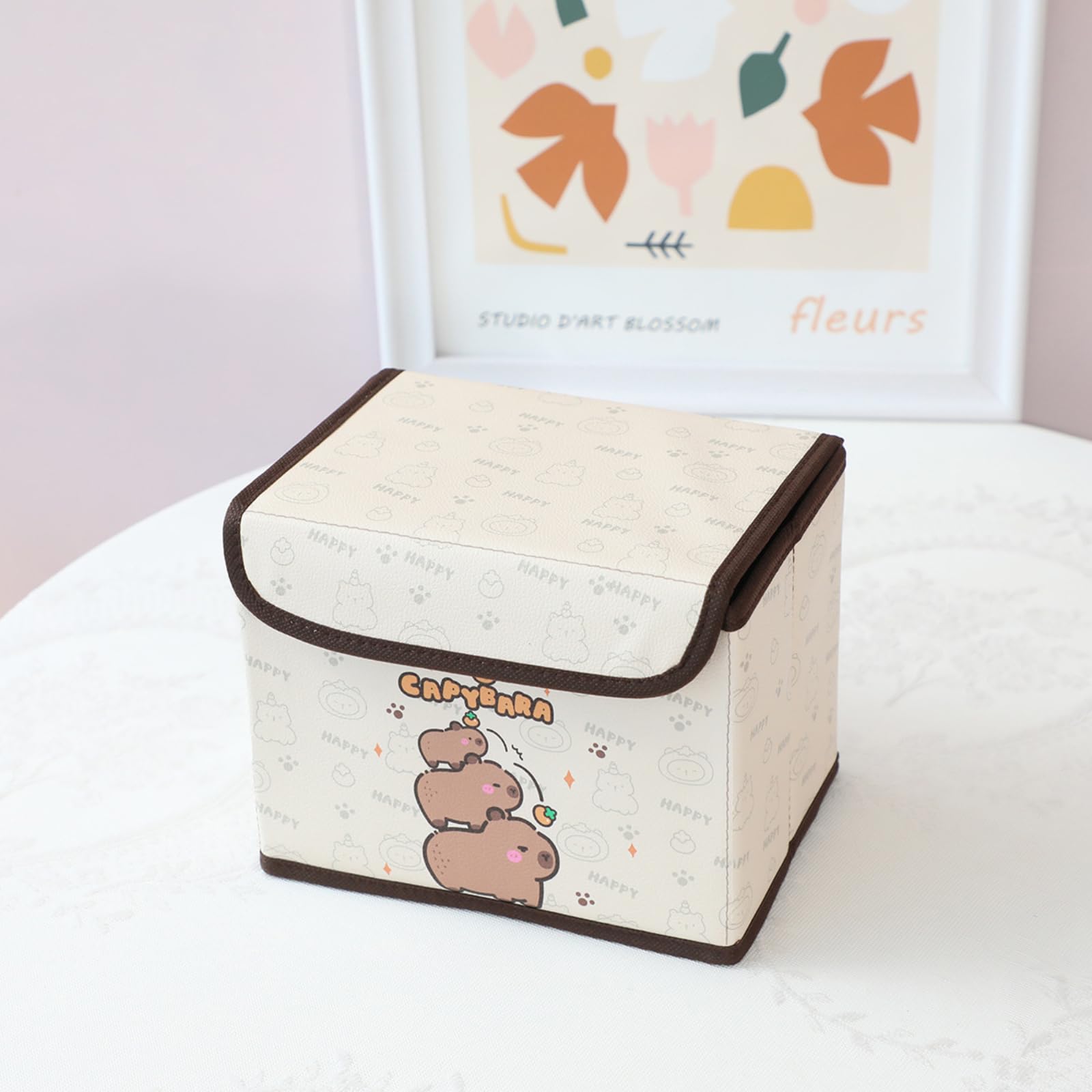 Mangpung capybara storage bin desk organizer supports tidy workspace