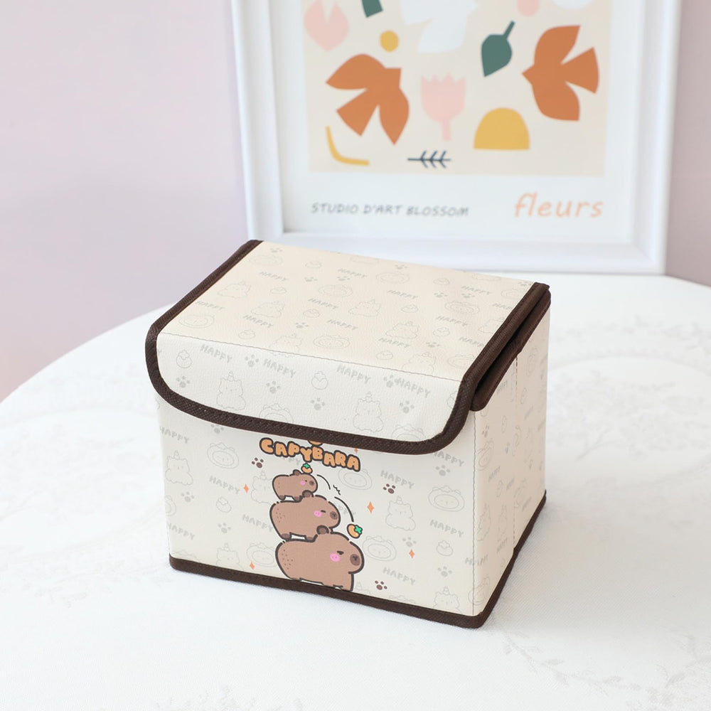 Mangpung capybara storage bin desk organizer supports tidy workspace