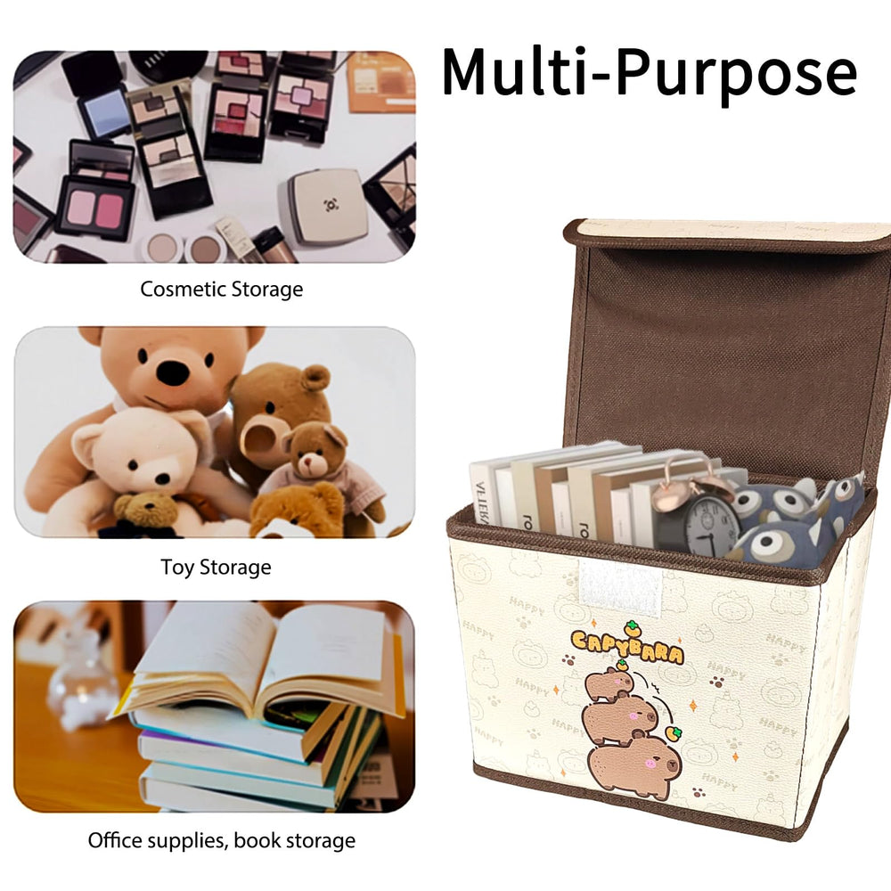 Mangpung capybara storage bin office cosmetics keeps skincare and makeup organized