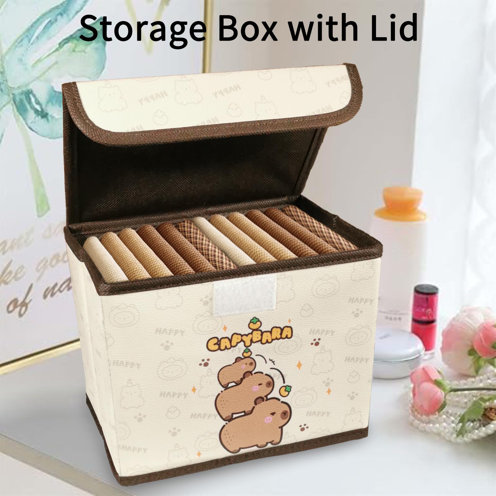 Mangpung capybara storage bin toiletries keeps bathroom essentials neatly stored