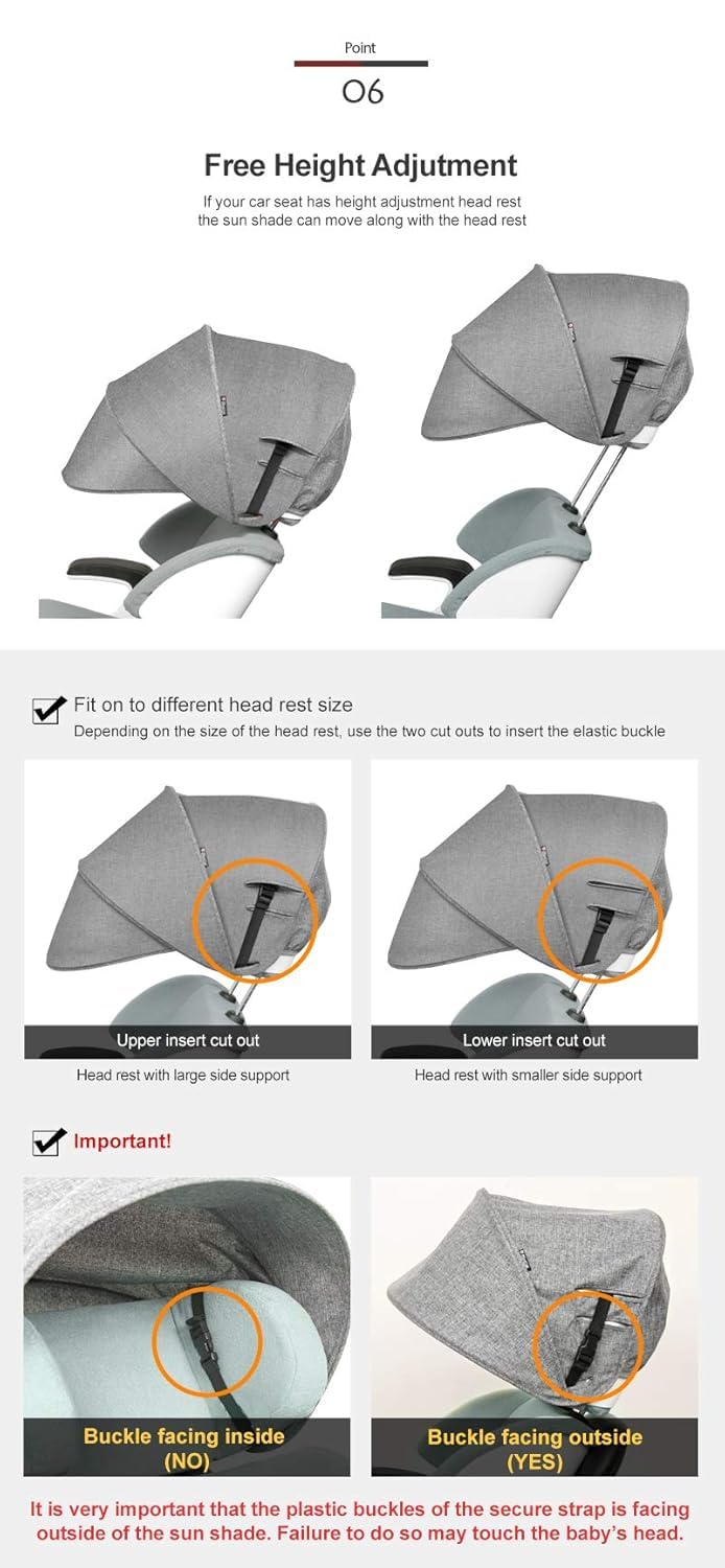 Manito elastic buckle straps secure attachment on booster seats.