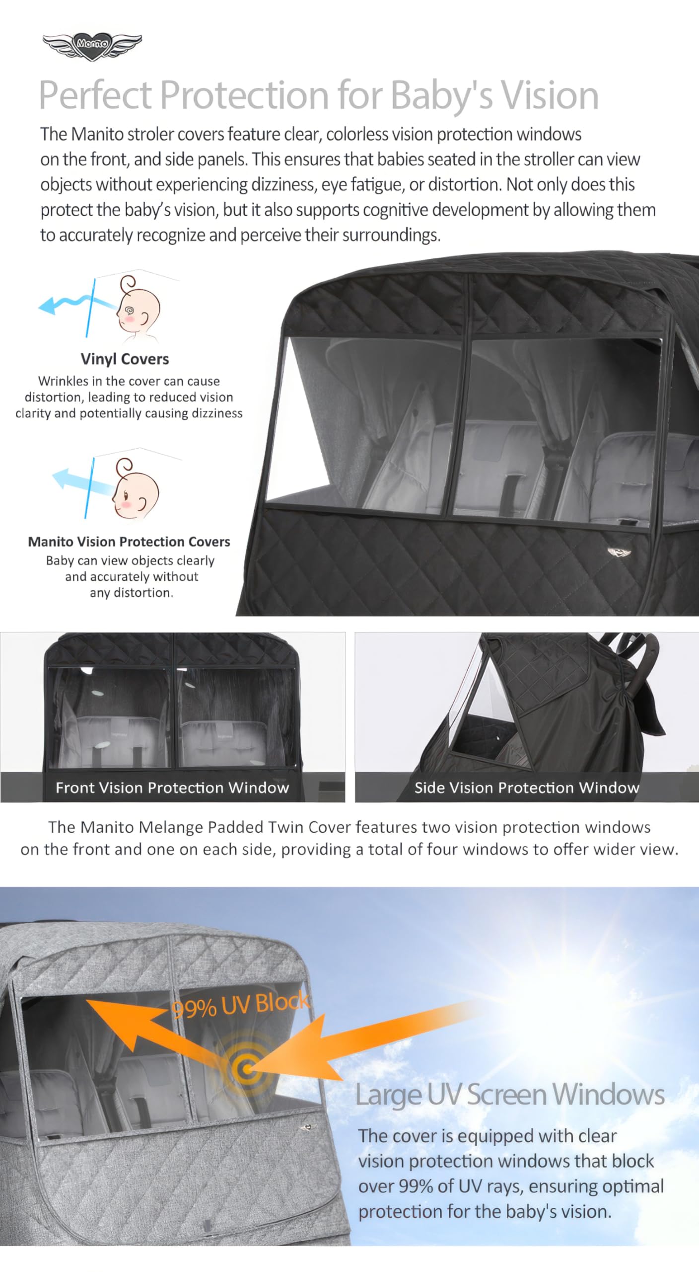 Manito Melange ventilation-systems on both sides promote airflow inside.