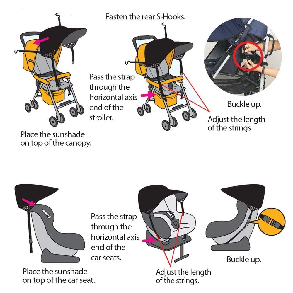 Manito Sun Shade sturdy frame with buckle straps resists strong winds