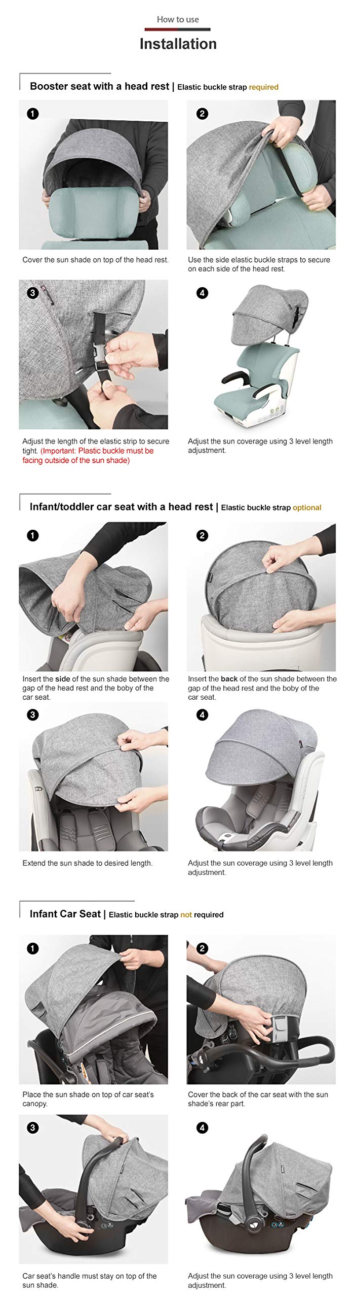 Manito Sun Shade Extender soft flexible frame reduces breakage risk