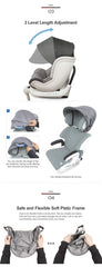 Manito Sun Shade folded in storage pouch for travel