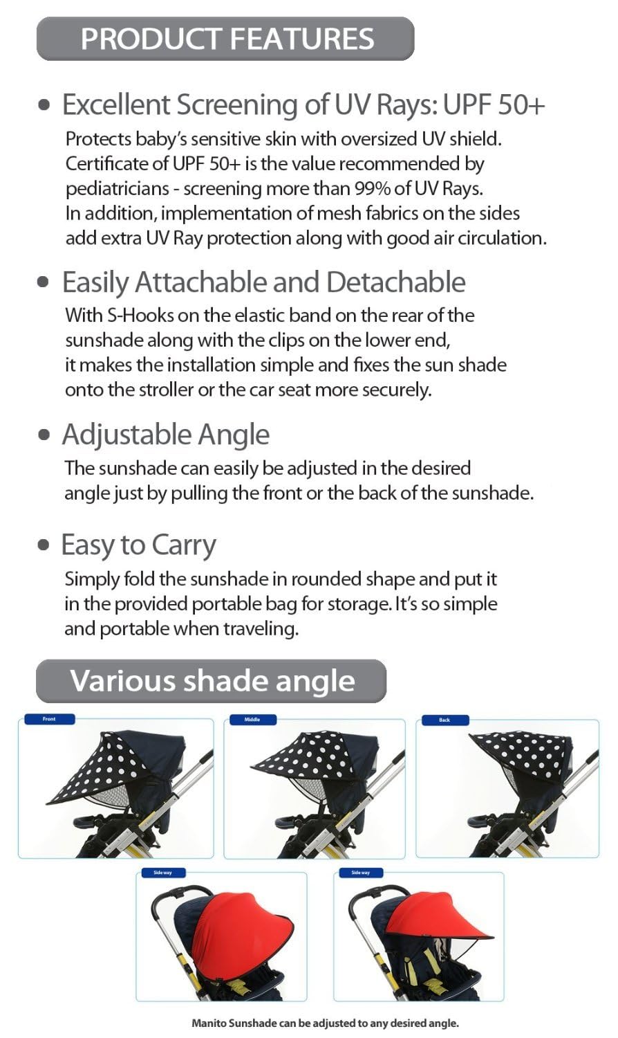 Manito Sun Shade side view highlights side UV protection and airflow benefit.
