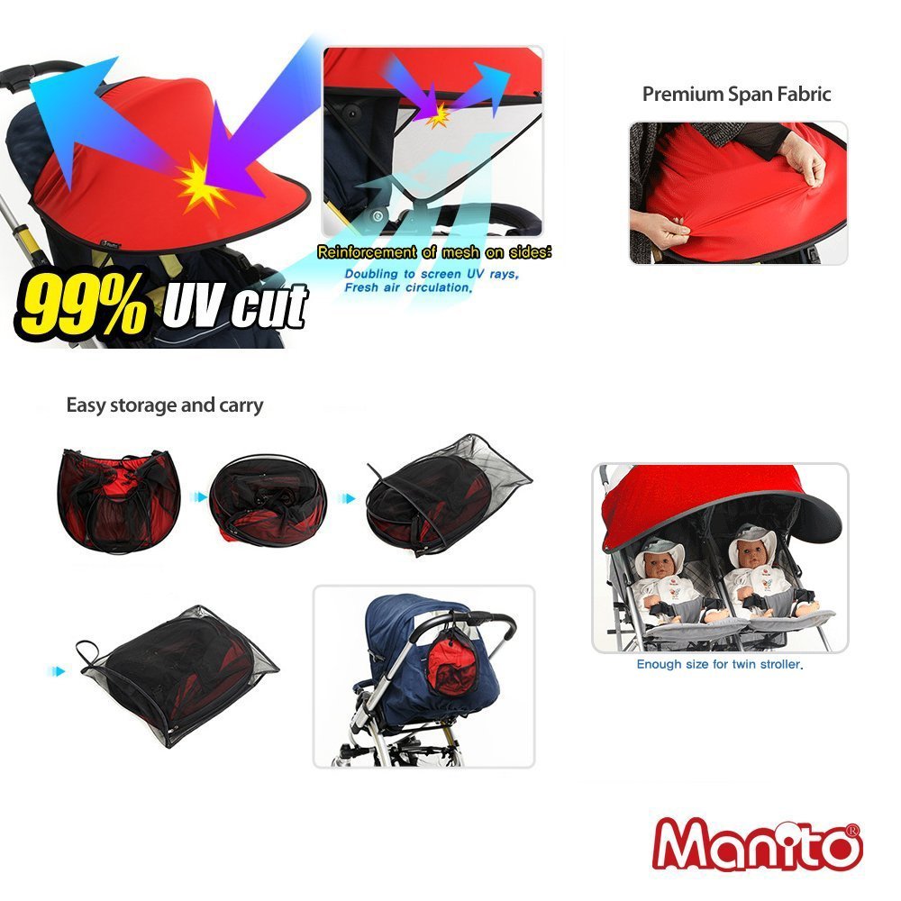 Manito Sun Shade sturdy frame supports wind resistance and secure fit