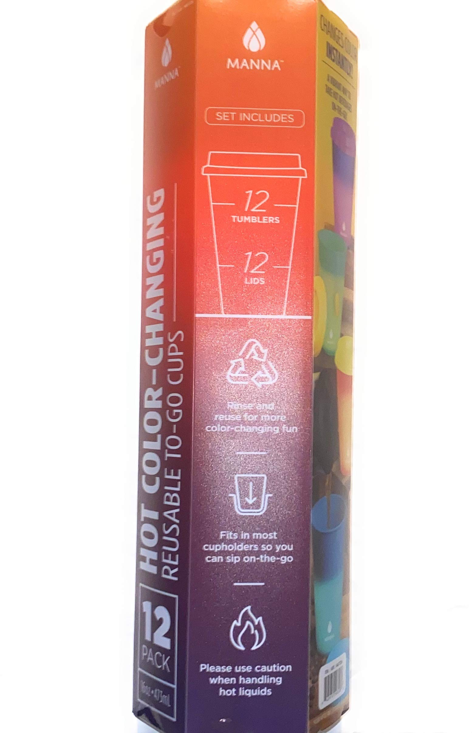 Manna 16oz color-changing cup set sky blue showcases playful color change during hot drink rituals