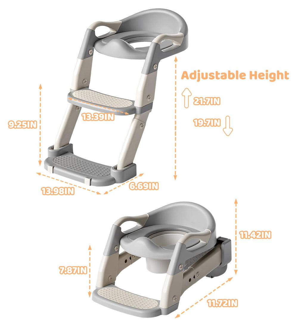 MantisFist folded potty chair ready for storage or travel.