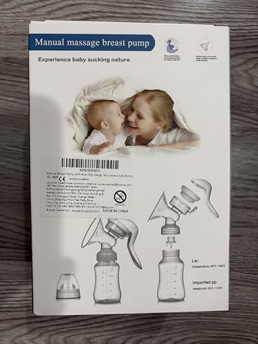 Manual breast pump ergonomic handle with textured grip for comfortable expression.