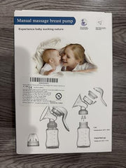Manual breast pump ergonomic handle with textured grip for comfortable expression.