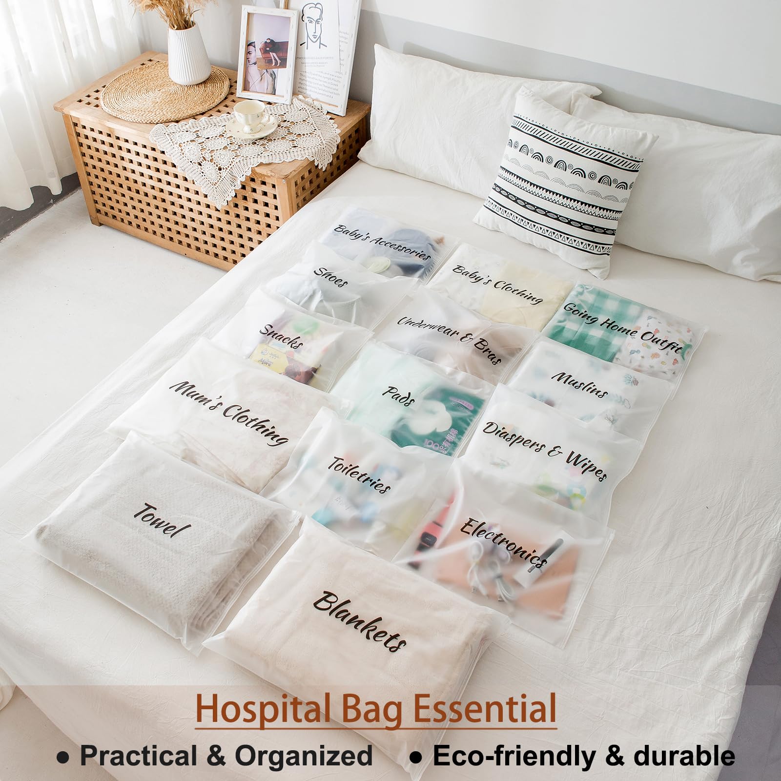 MANWU hospital bags size comparison shows flexible packing options.