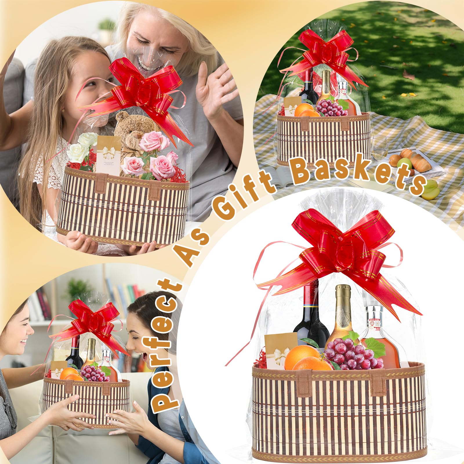 Mapaim spacious gift basket dimensions oval shows generous room for skincare or wine.