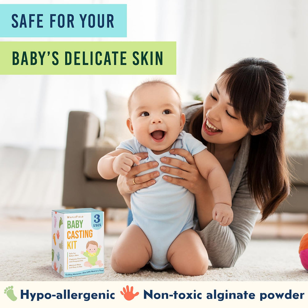Maplefield 3D cast drying and curing captures crisp, lasting baby features.