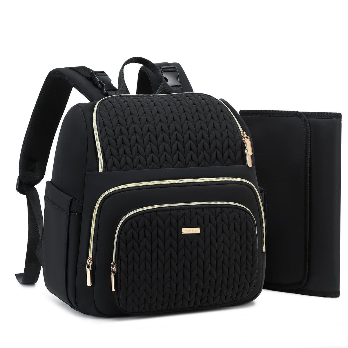 MAPLELILY diaper bag backpack full view for on-the-go moms