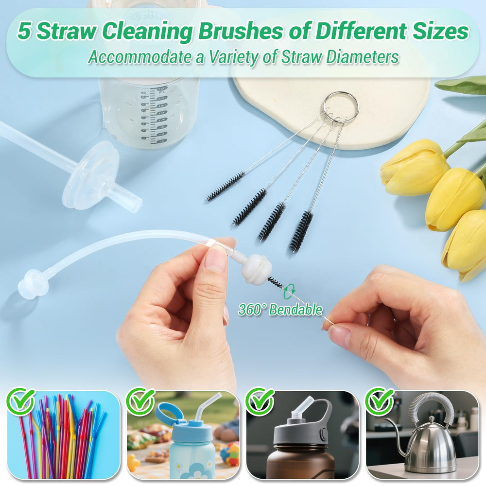 MAPVOLUT Stanley cup cleaning brushes fit large tumblers for streak-free rinsing.