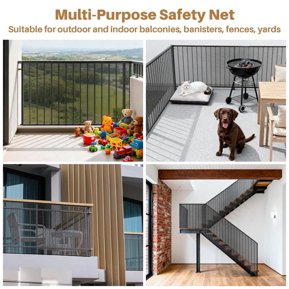 MAQIHAN Banister Guard material closeup emphasizes polyester durability for outdoor use.
