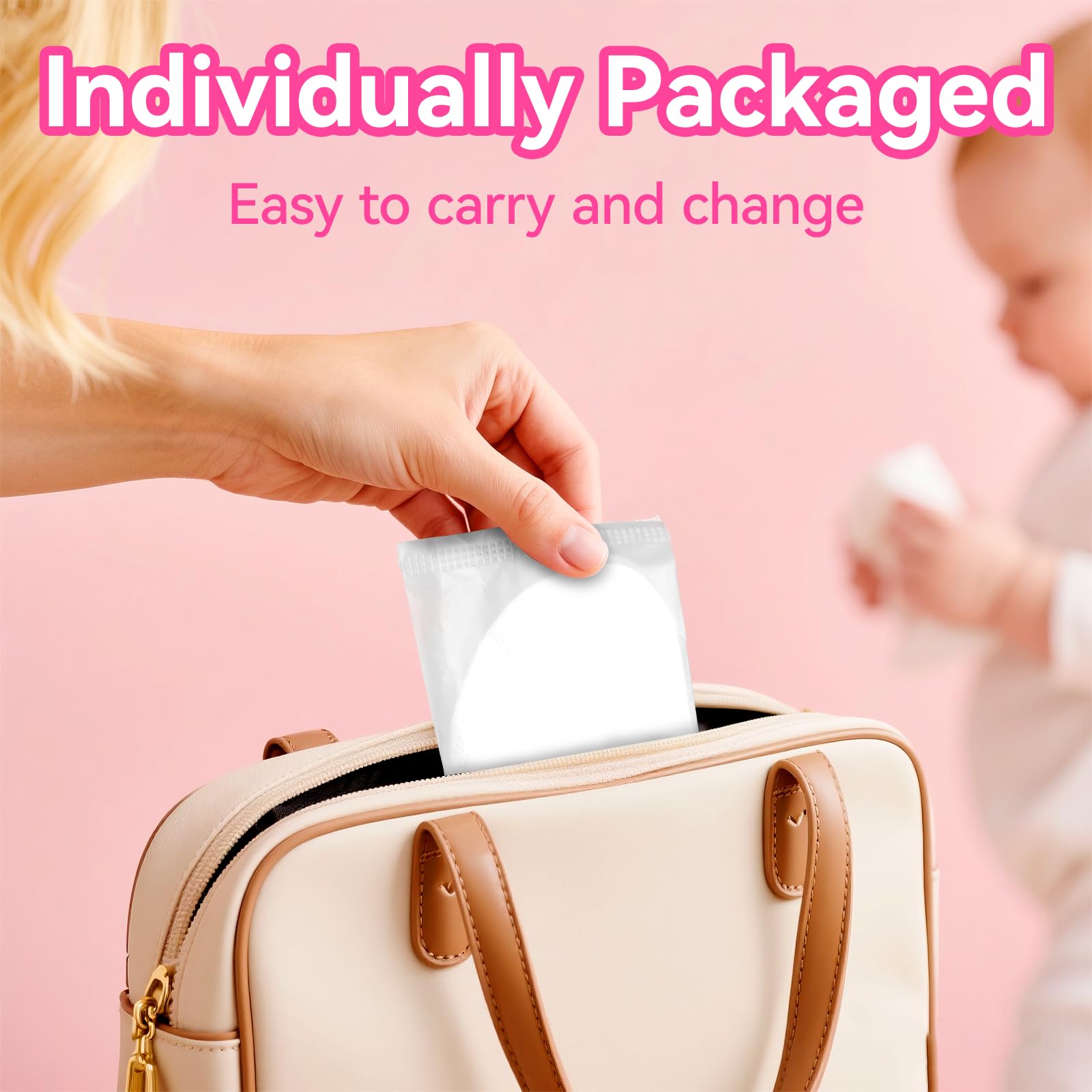 Maqsai 100-count nursing pads pack supports convenient replacements for busy moms.
