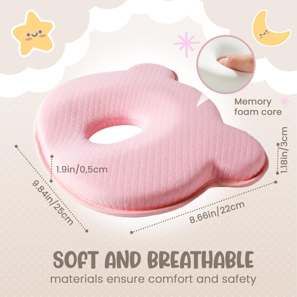 MarBoost lightweight portable baby pillow ideal for home or on the go.