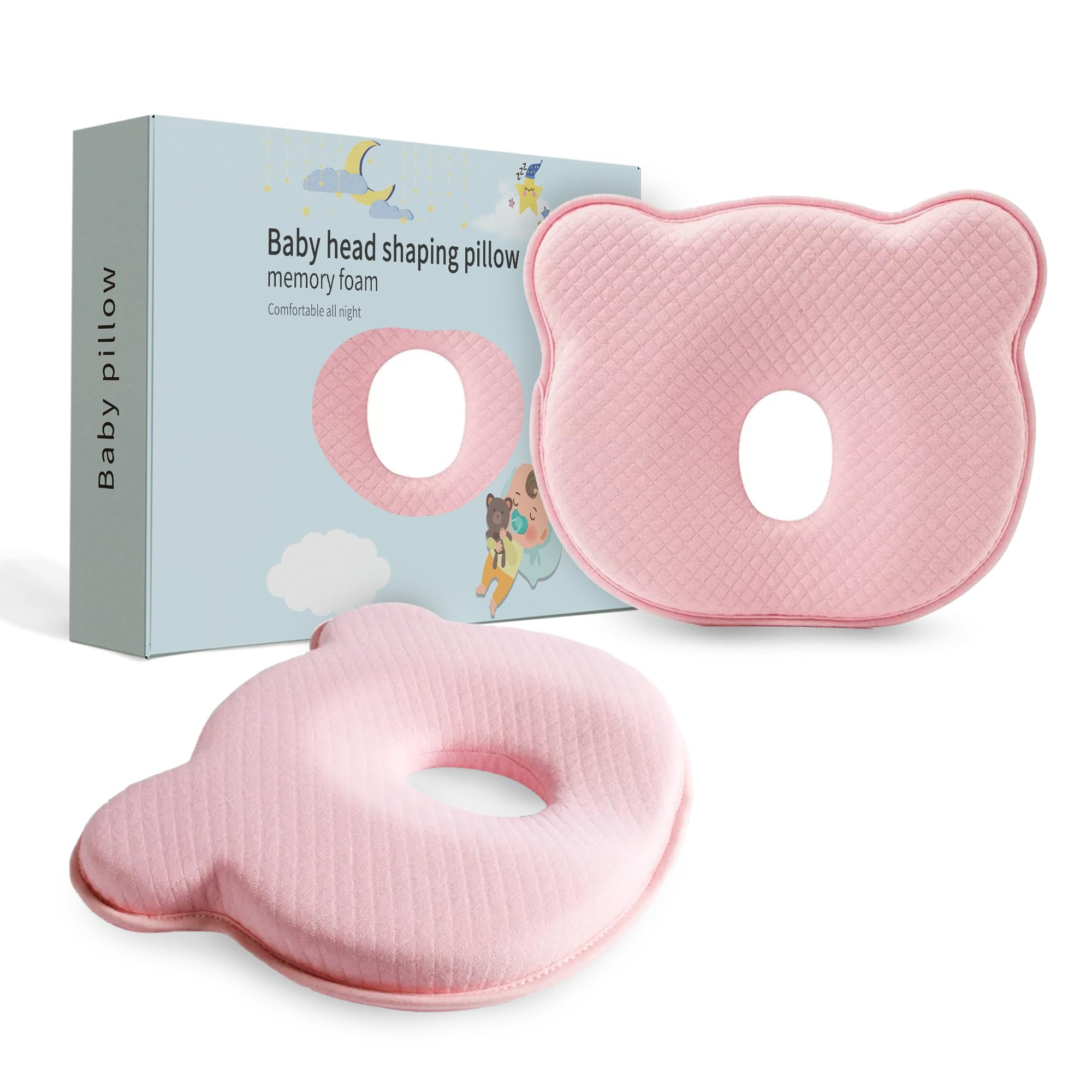 MarBoost soft baby pillow with memory foam delivers ergonomic head support.
