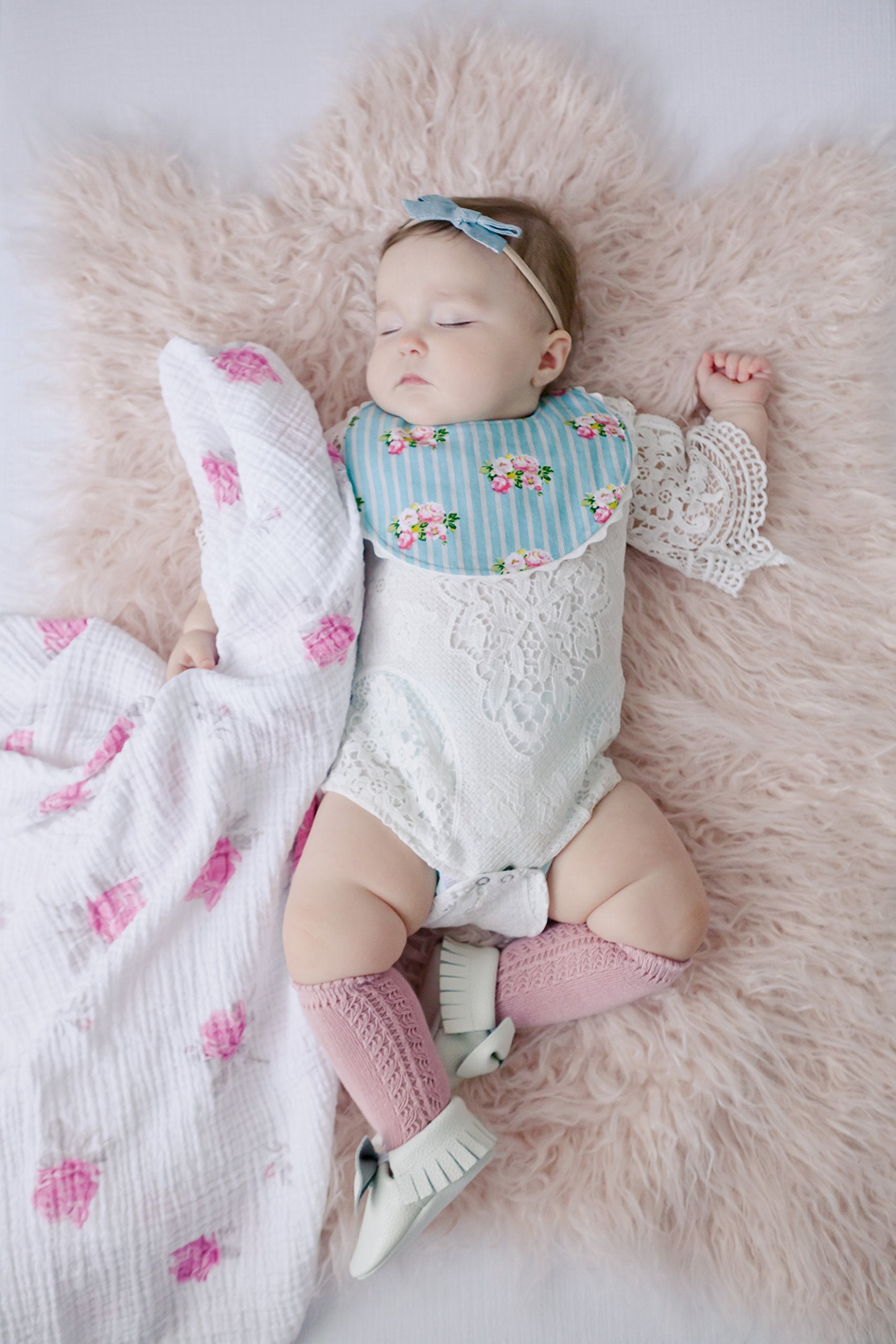 Margaux & May swaddle used as nursing cover for privacy