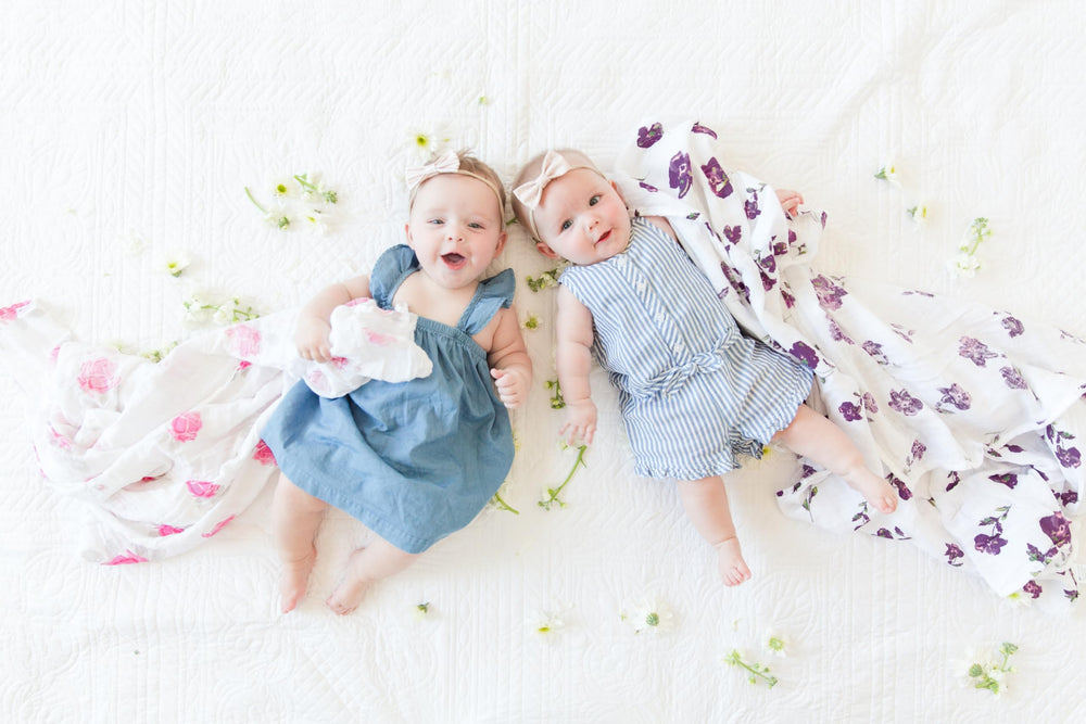 Margaux & May pink purple floral design adds nursery style