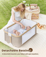 Mariserenity baby bassinet 360 wheels enable easy repositioning around the home.