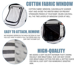 MARLIFER car seat cover elastic bottom fit secures to car seats and strollers