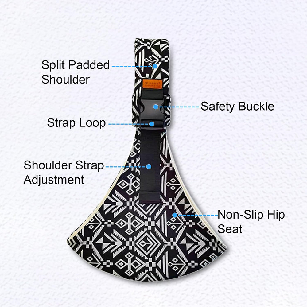 Marrlly baby sling adjustable straps enable personalized, growing-fit support.