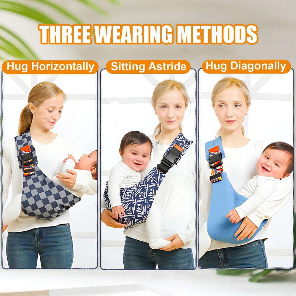 Marrlly baby sling mesh black adjustable straps image shows easy one-handed adjustments.
