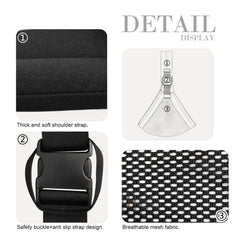 Marrlly baby sling mesh black back view highlights ergonomic hip-seat support for growing babies.