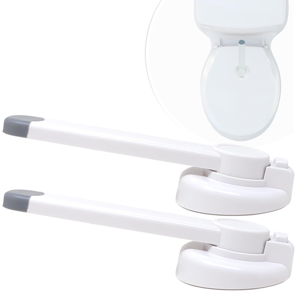 Mars Baby toilet seat lock with adhesive back enables tool-free installation.