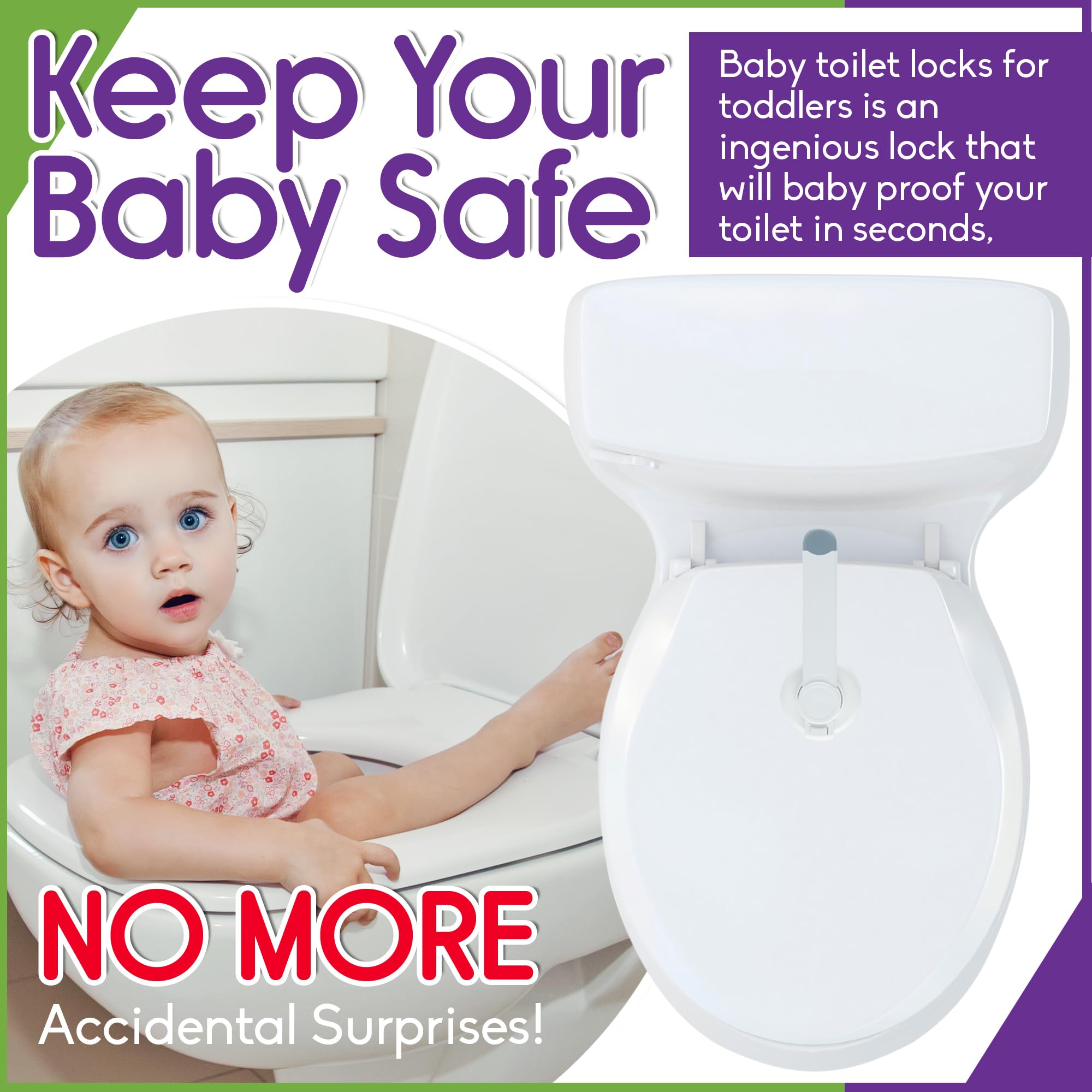 Mars Baby toilet seat lock packaging image highlights compact, single-pack convenience.