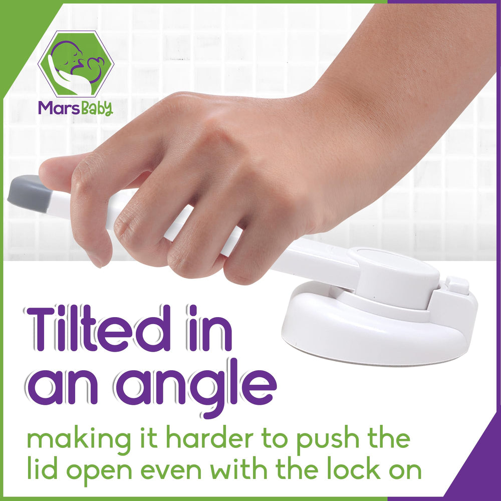 Mars Baby toilet seat lock toddler-friendly use to prevent access during routines.