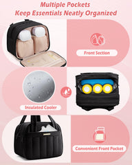 Marscamd bag front pockets organize wearable pumps and accessories