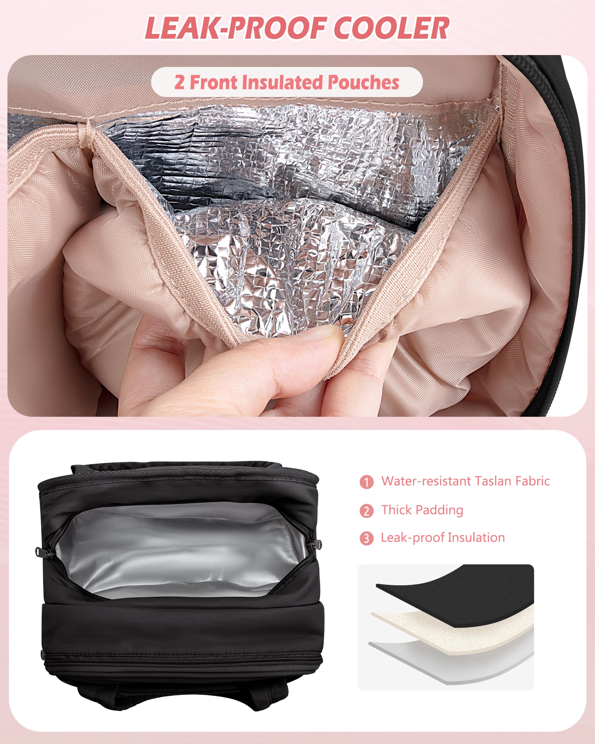Marscamd bag with mesh pocket for milk bags and supplies