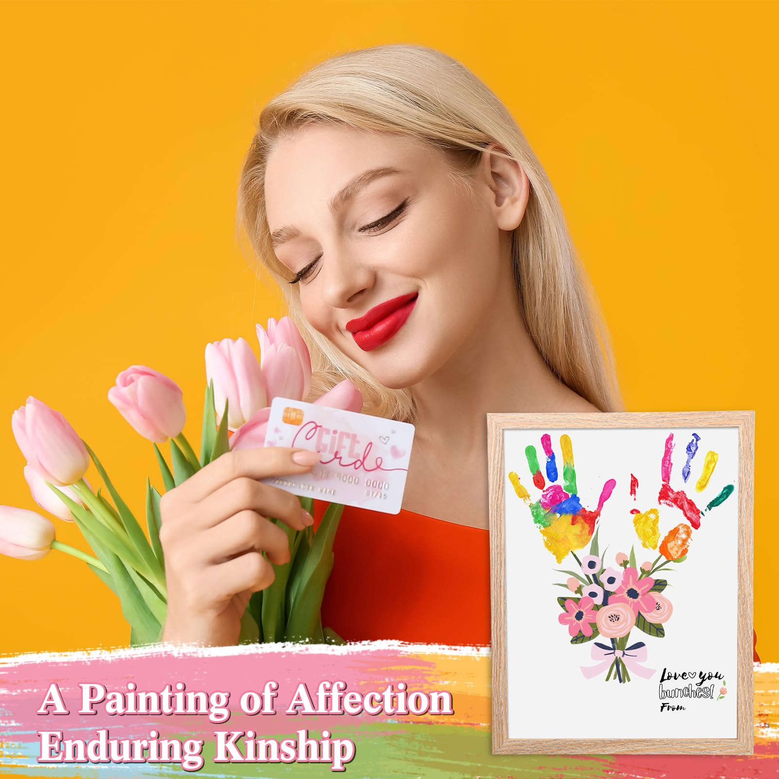 Marspark wooden frame and floral papers create a timeless keepsake.