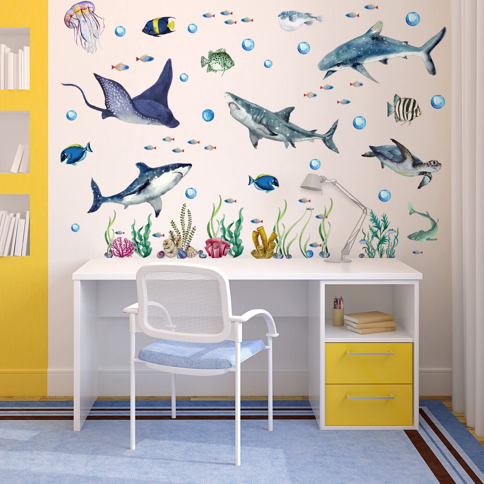 Marspark wall decal peel-and-stick application makes DIY decor quick and mess-free.