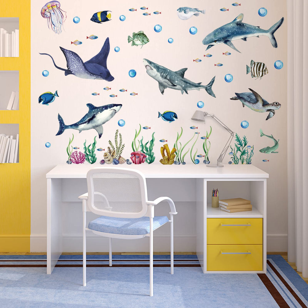 Marspark wall decal peel-and-stick application makes DIY decor quick and mess-free.