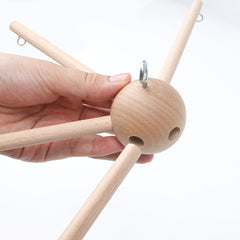Marsrut Natural Wood Mobile Design emphasizes non-toxic materials in a warm nursery aesthetic.